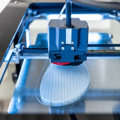 You see a 3D Printer, how it is printing an insole.